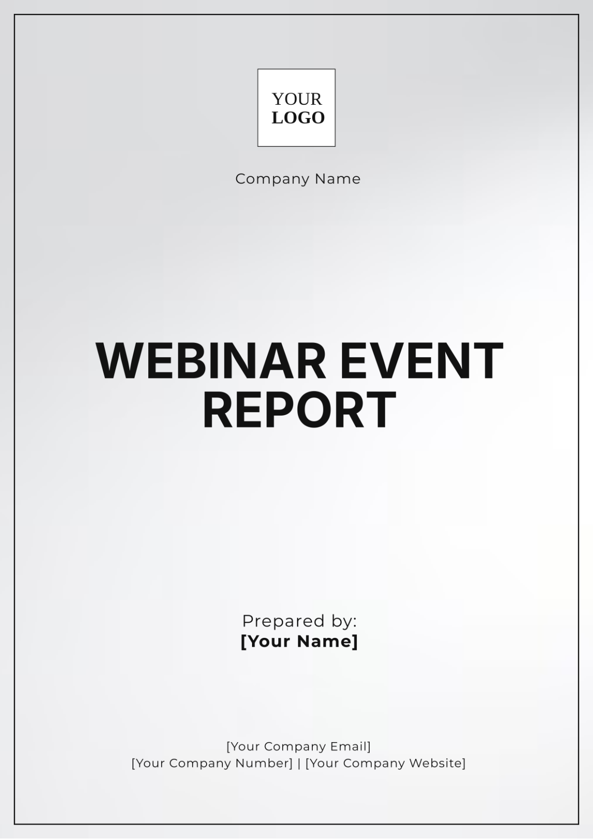 Free Webinar Event Report Template