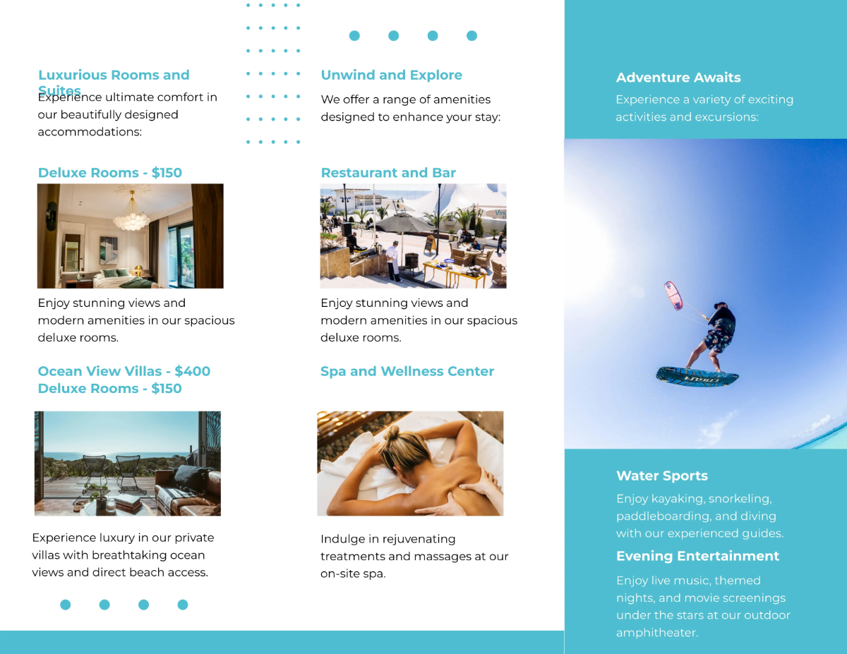Free Resort Brochure Template to Edit Online