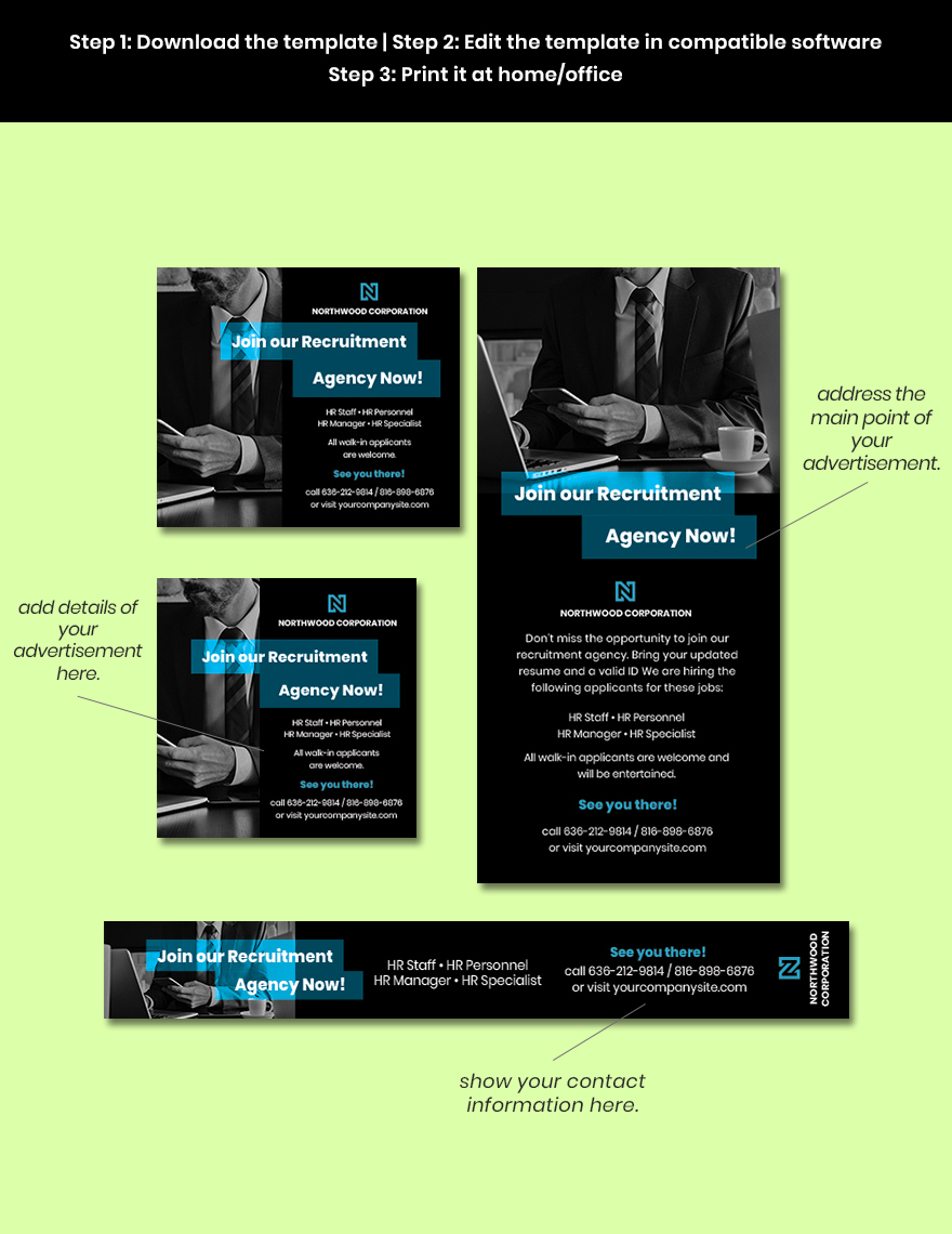 Staffing Recruitment Agency Ads Format