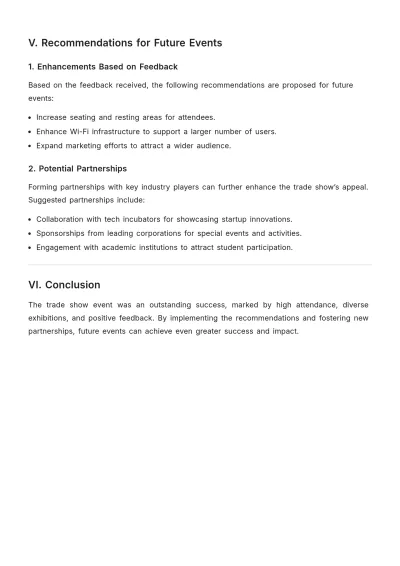 Free Trade Show Event Report Template to Edit Online