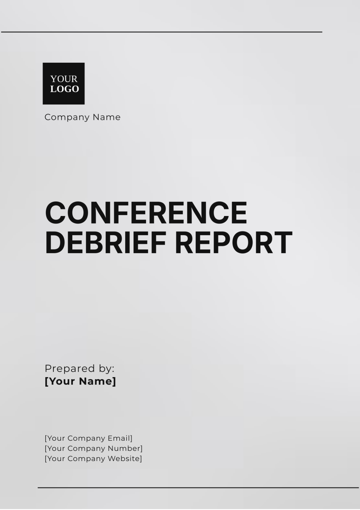 Free Conference Debrief Report Template