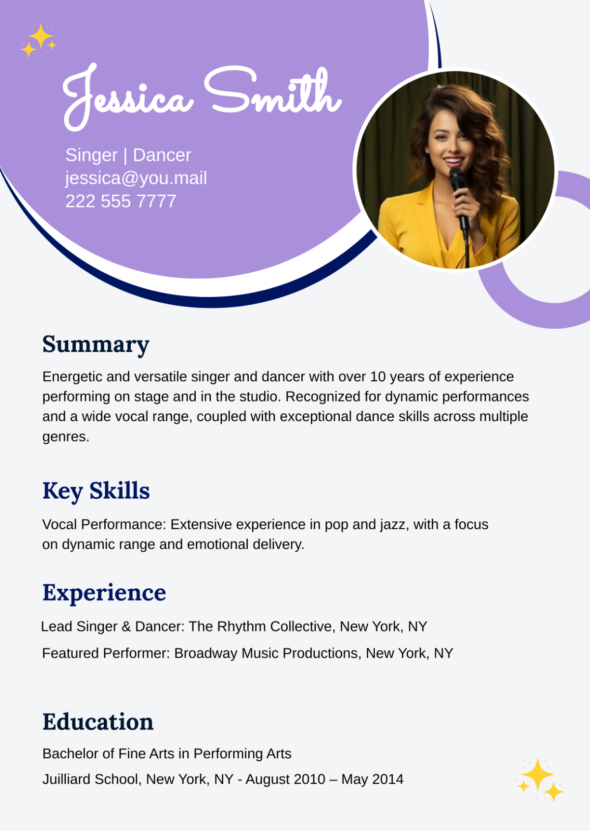 Talent Profile Template - Edit Online & Download