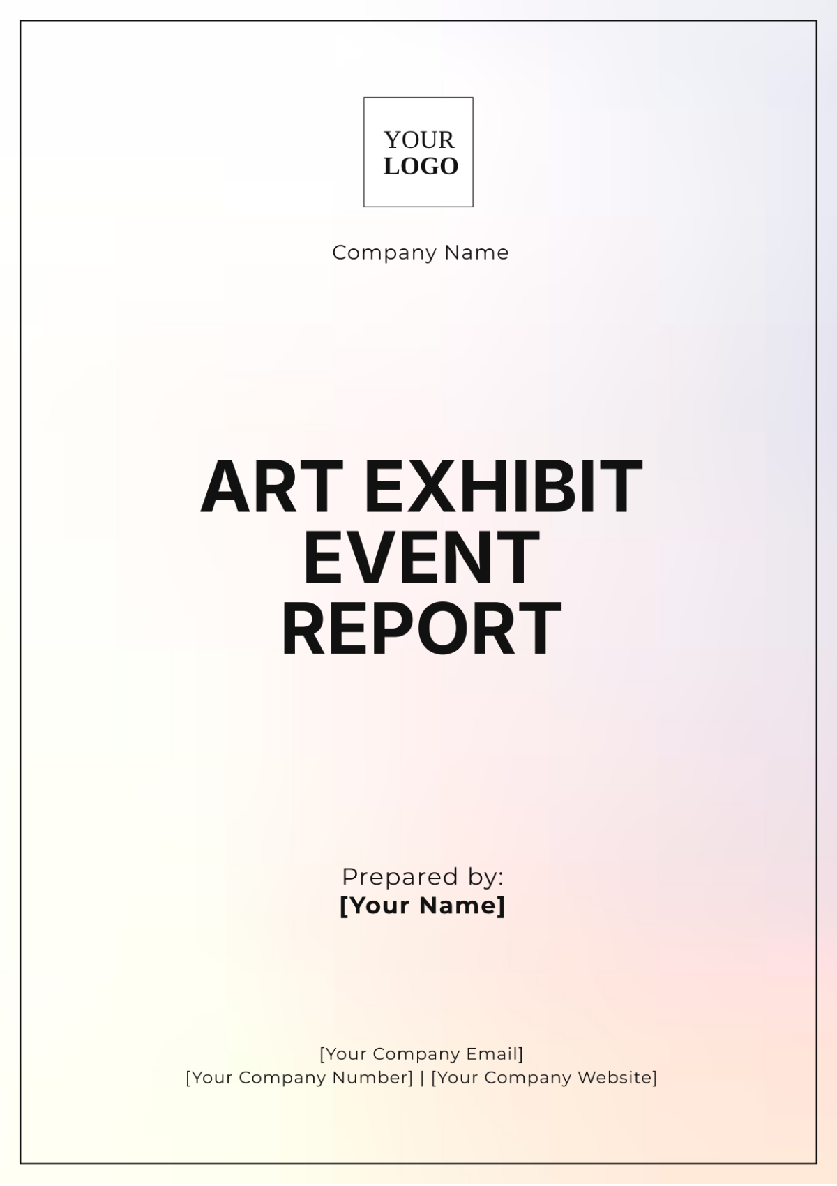 Free Art Exhibit Event Report Template