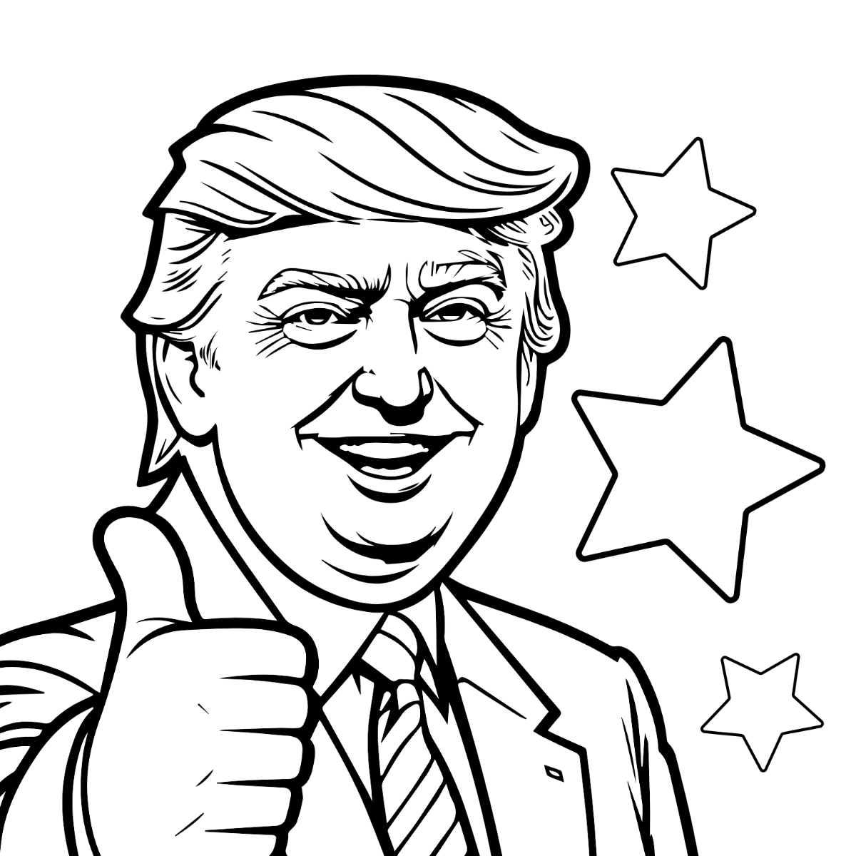 Donald Trump Outline Template - Edit Online & Download