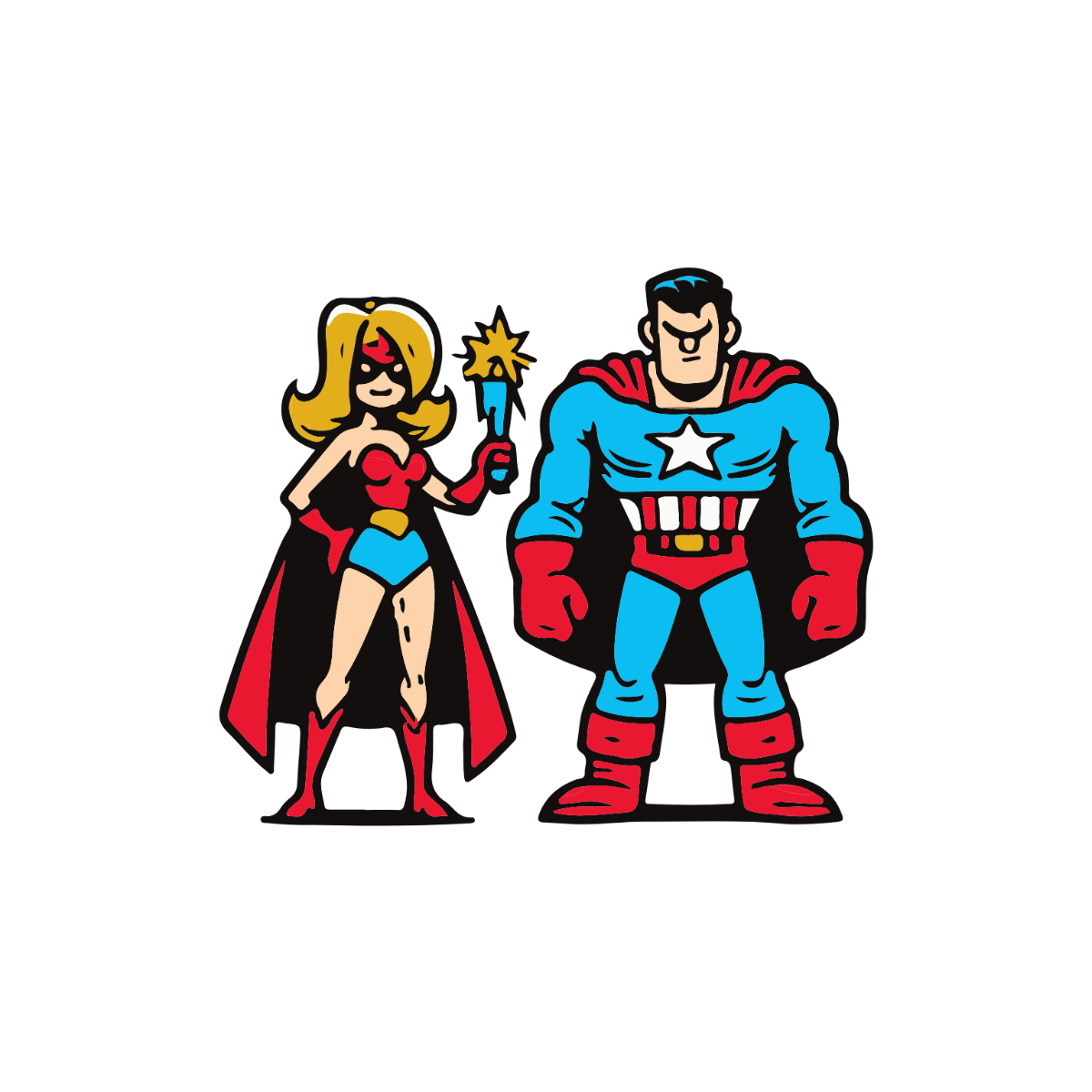 Comic Con Characters Clipart