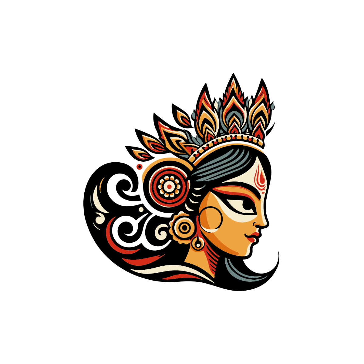 Bengali Durga Clipart