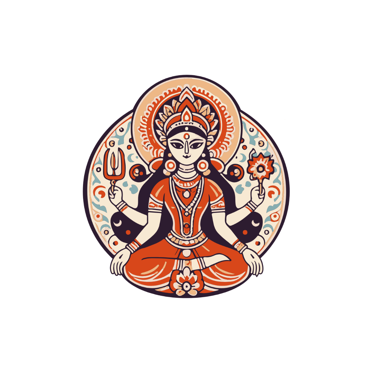 Durga Mandala Clipart