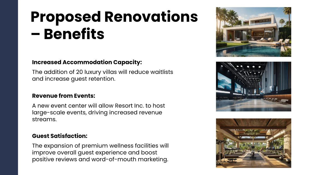 Free Resort Pitch Deck Template to Edit Online