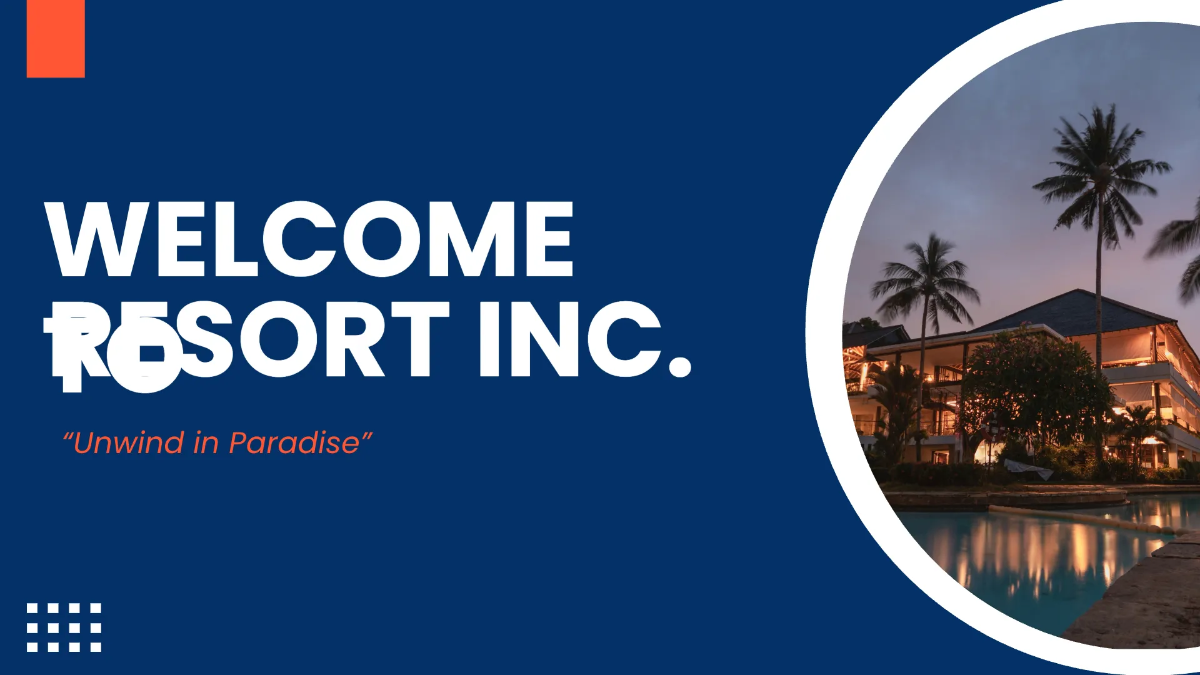 Free Resort Presentation Template to Edit Online