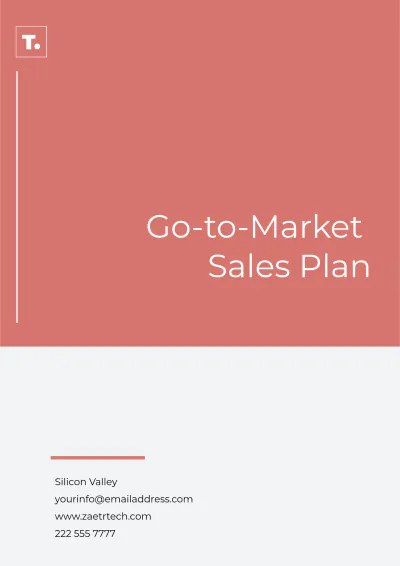 Free Go-to-Market Sales Plan Template to Edit Online