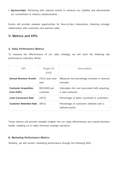 Free Go-to-Market Sales Plan Template to Edit Online