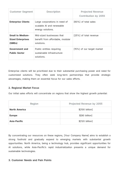 Free Go-to-Market Sales Plan Template to Edit Online