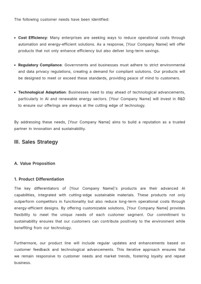 Free Go-to-Market Sales Plan Template to Edit Online