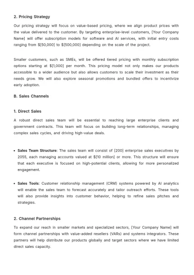 Free Go-to-Market Sales Plan Template to Edit Online