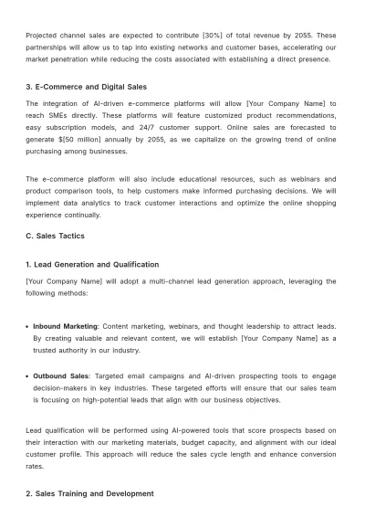Free Go-to-Market Sales Plan Template to Edit Online