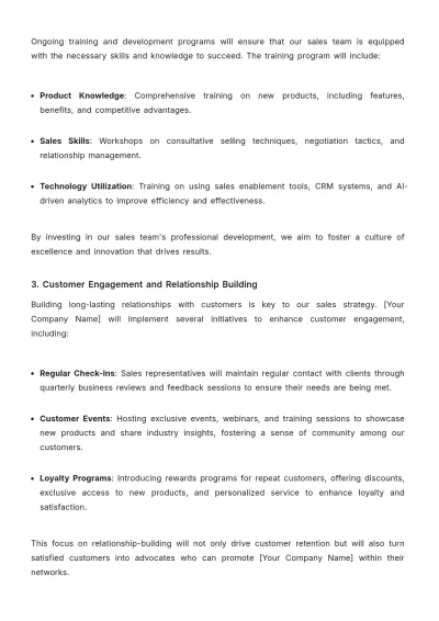 Free Go-to-Market Sales Plan Template to Edit Online