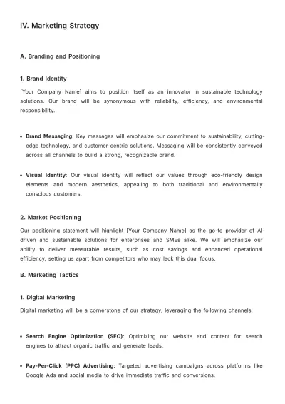 Free Go-to-Market Sales Plan Template to Edit Online
