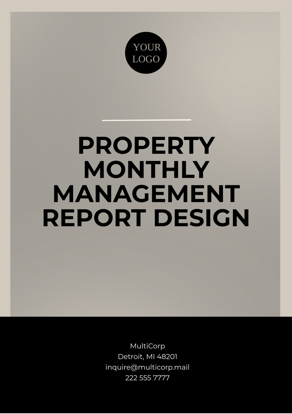 Property Monthly Management Report Design  Template - Edit Online & Download