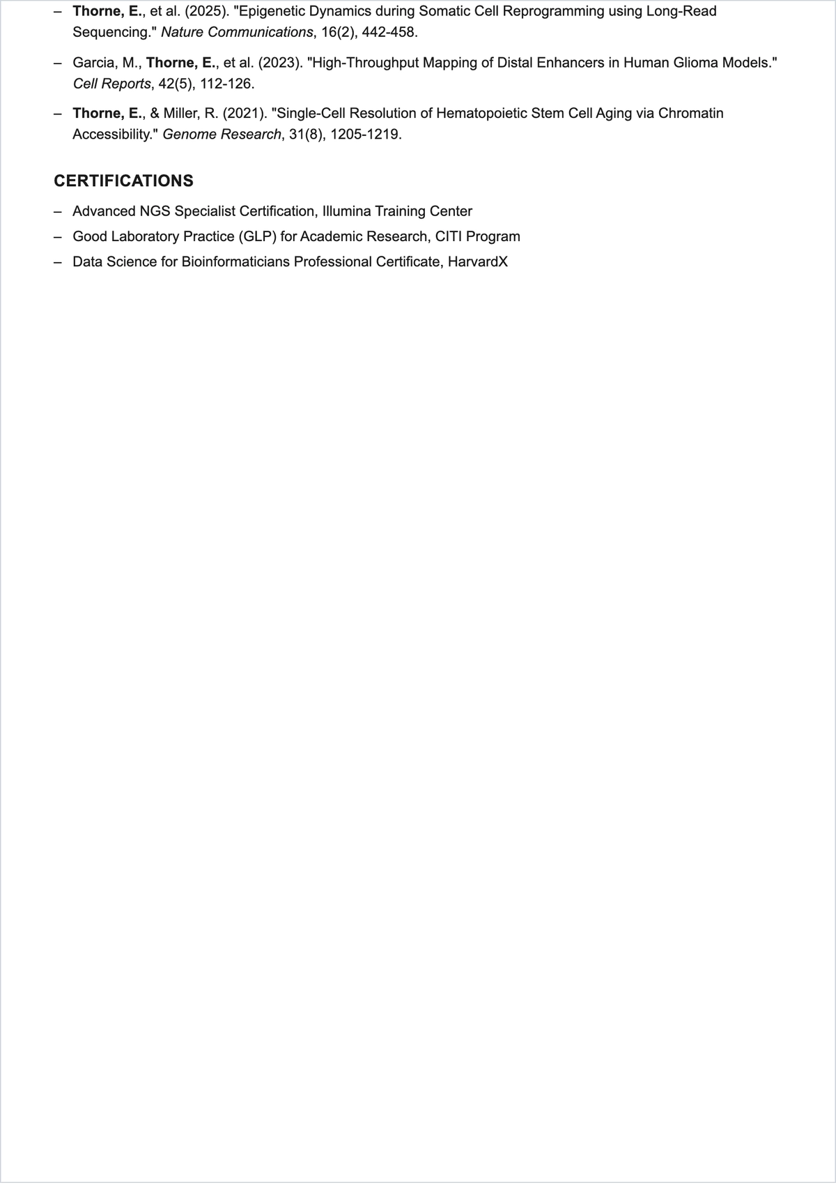 Free Postdoctoral Academic ATS CV Template, AI CV Builder