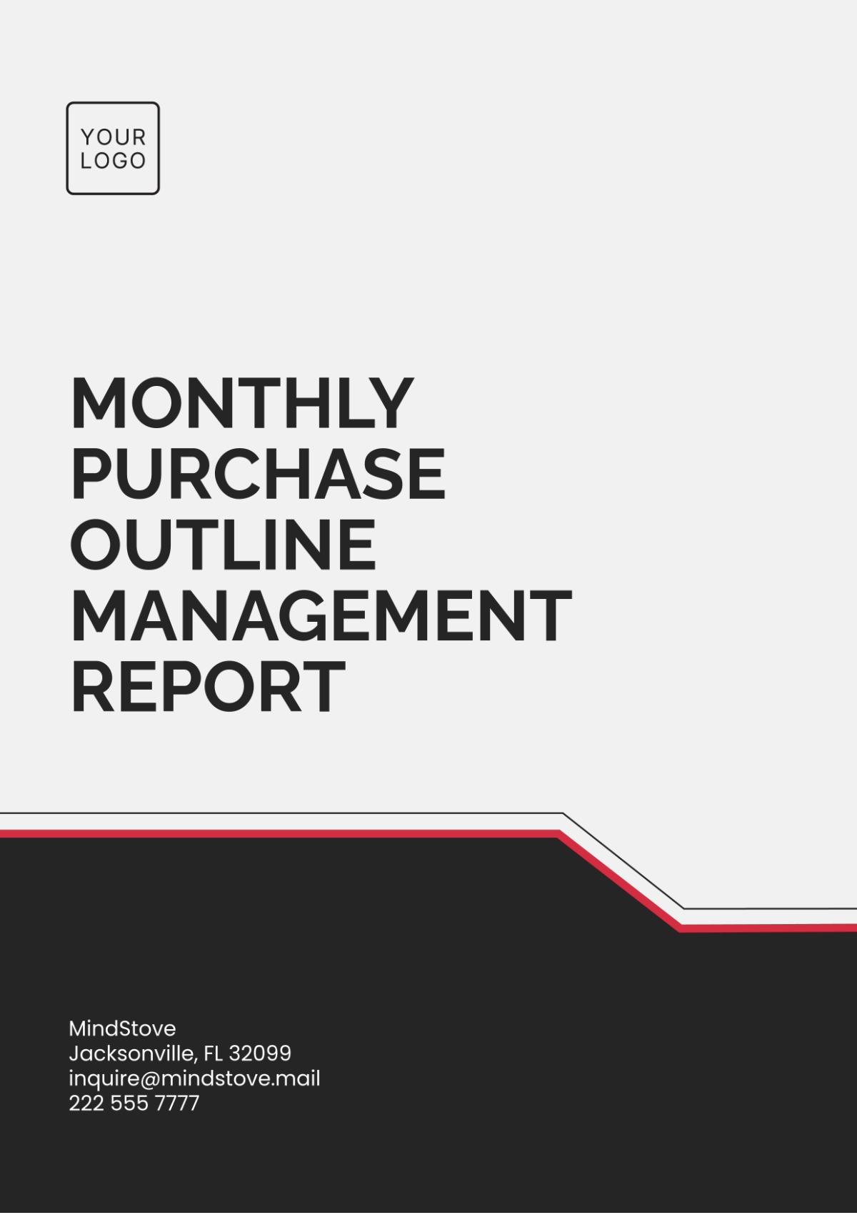 Monthly Purchase Outline Management Report Template - Edit Online & Download