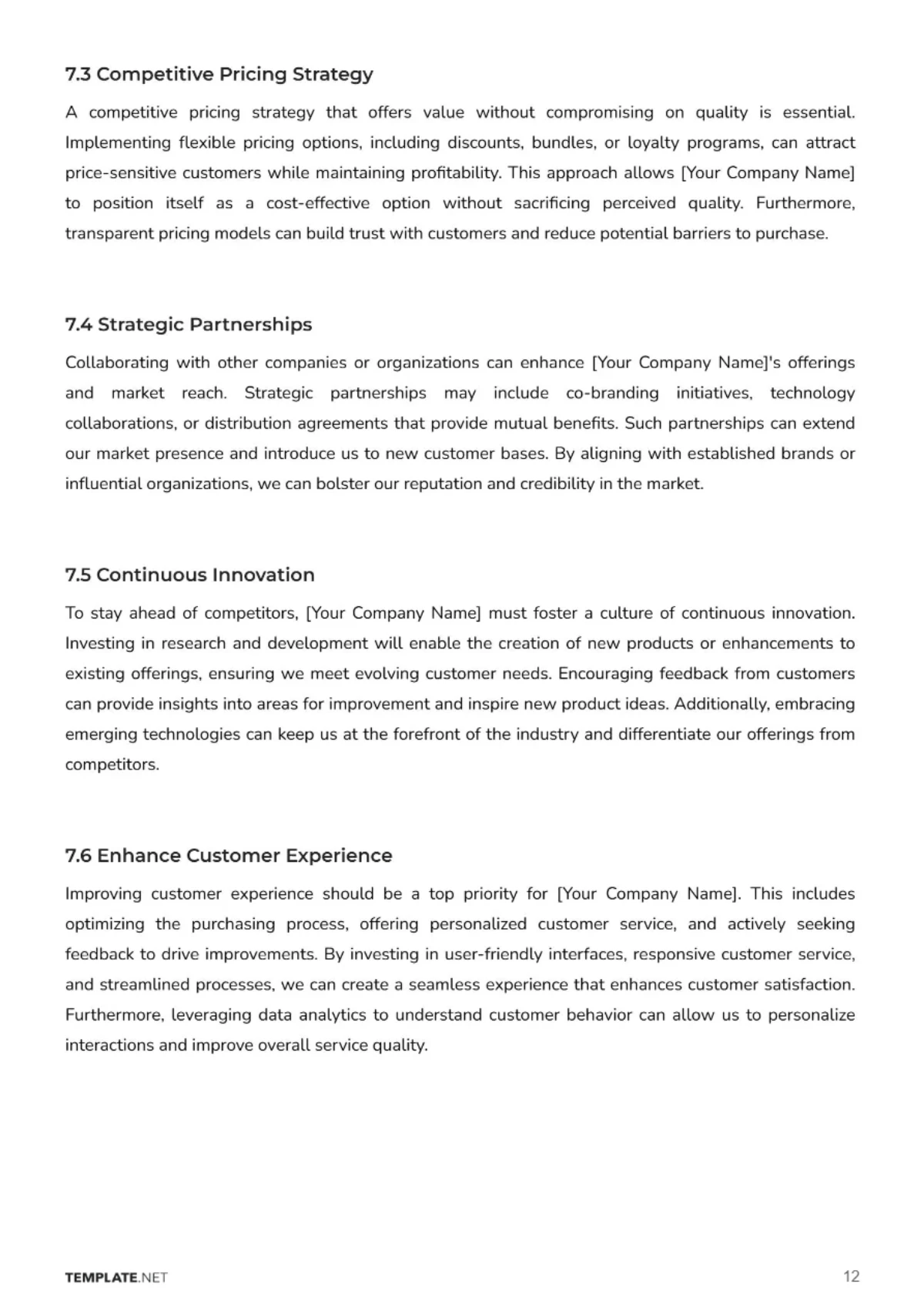 Free Go-to-Market Competitor Analysis Template to Edit Online