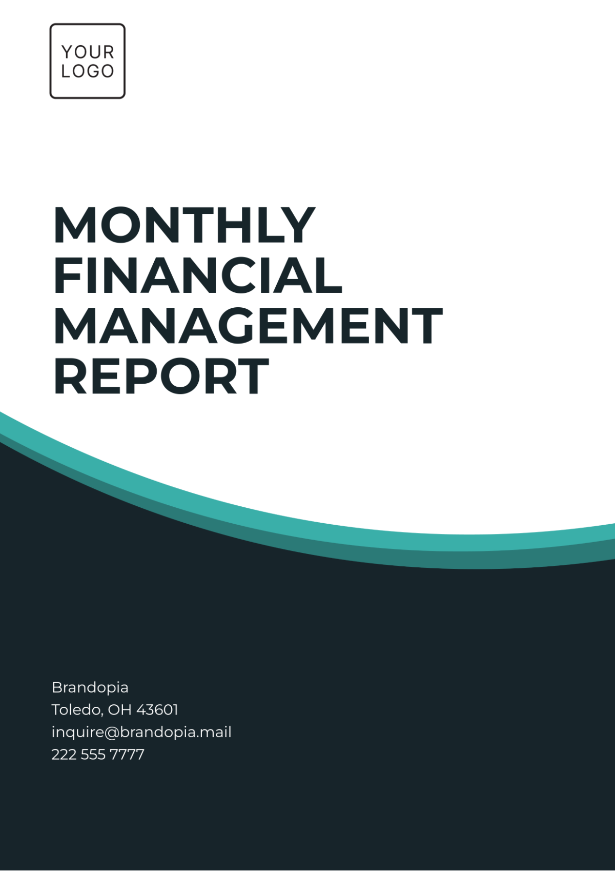 Monthly Financial Management  Report Template - Edit Online & Download