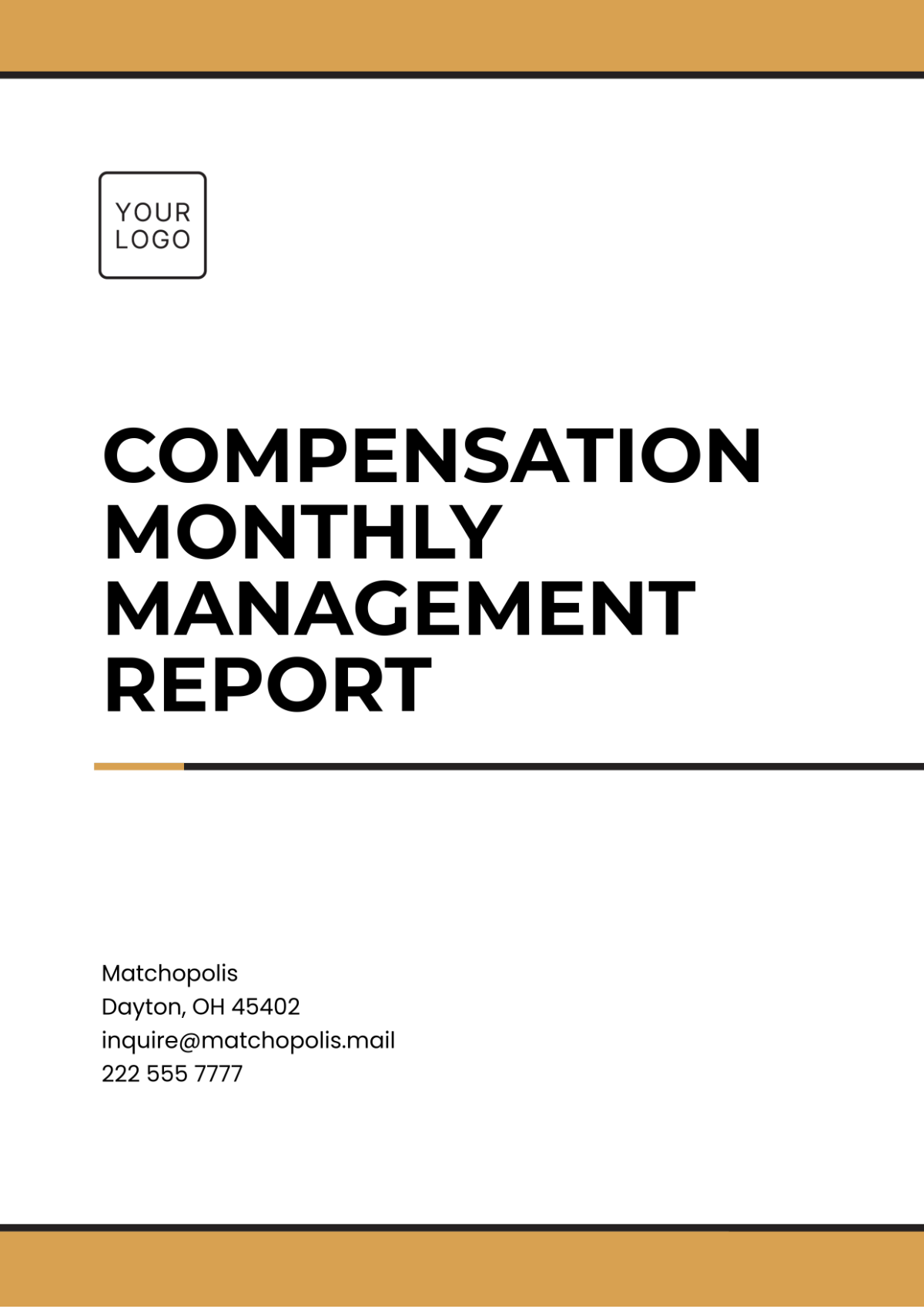 Compensation Monthly Management Report Template - Edit Online & Download