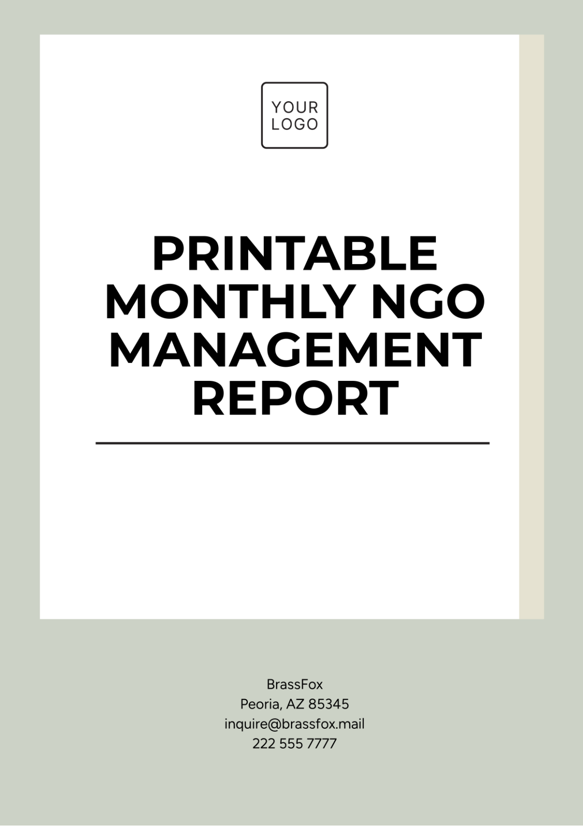 Free Printable Monthly NGO Management Report Template to Edit Online