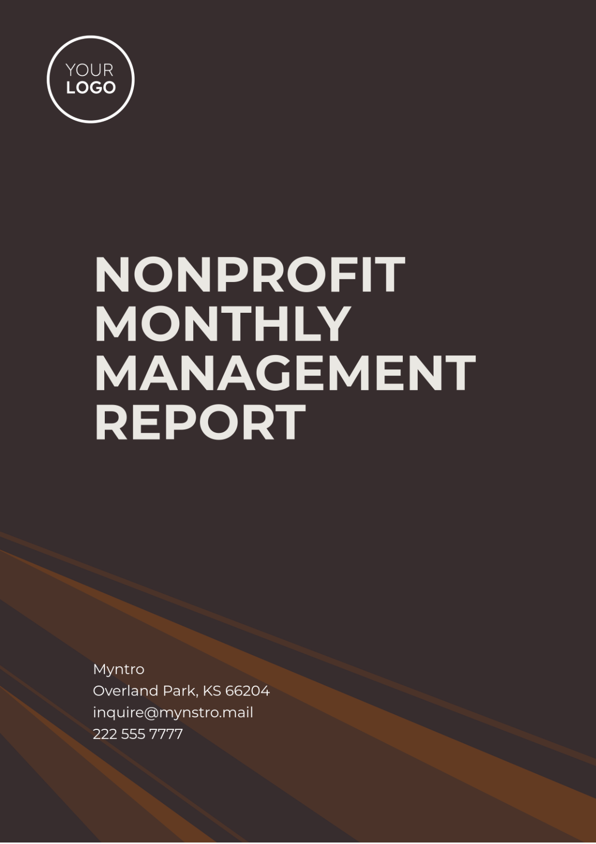 Nonprofit Monthly Management Report Template