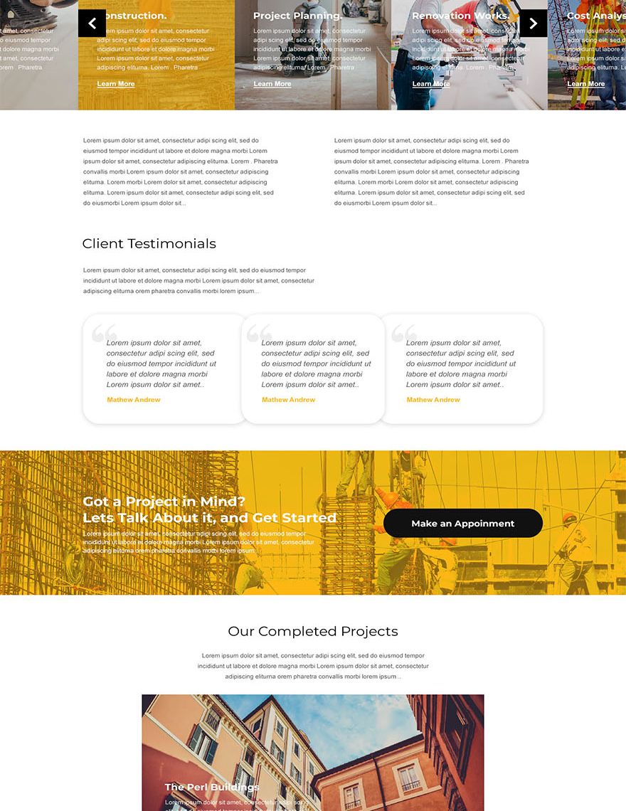 Construction Business WordPress Theme/Template
