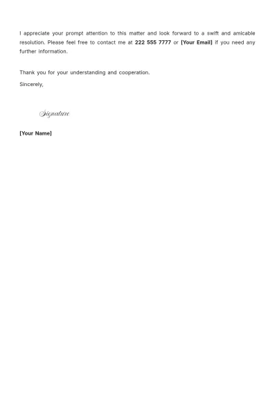 Free Damaged Product Complaint Letter Template to Edit Online
