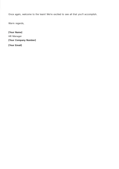 Free Welcome Letter Template to Edit Online