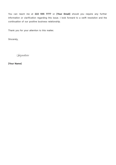 Free Overcharged Service Complaint Letter Design Template to Edit Online