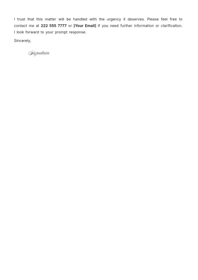 Free Damaged Delivery Complaint Letter Layout Template to Edit Online