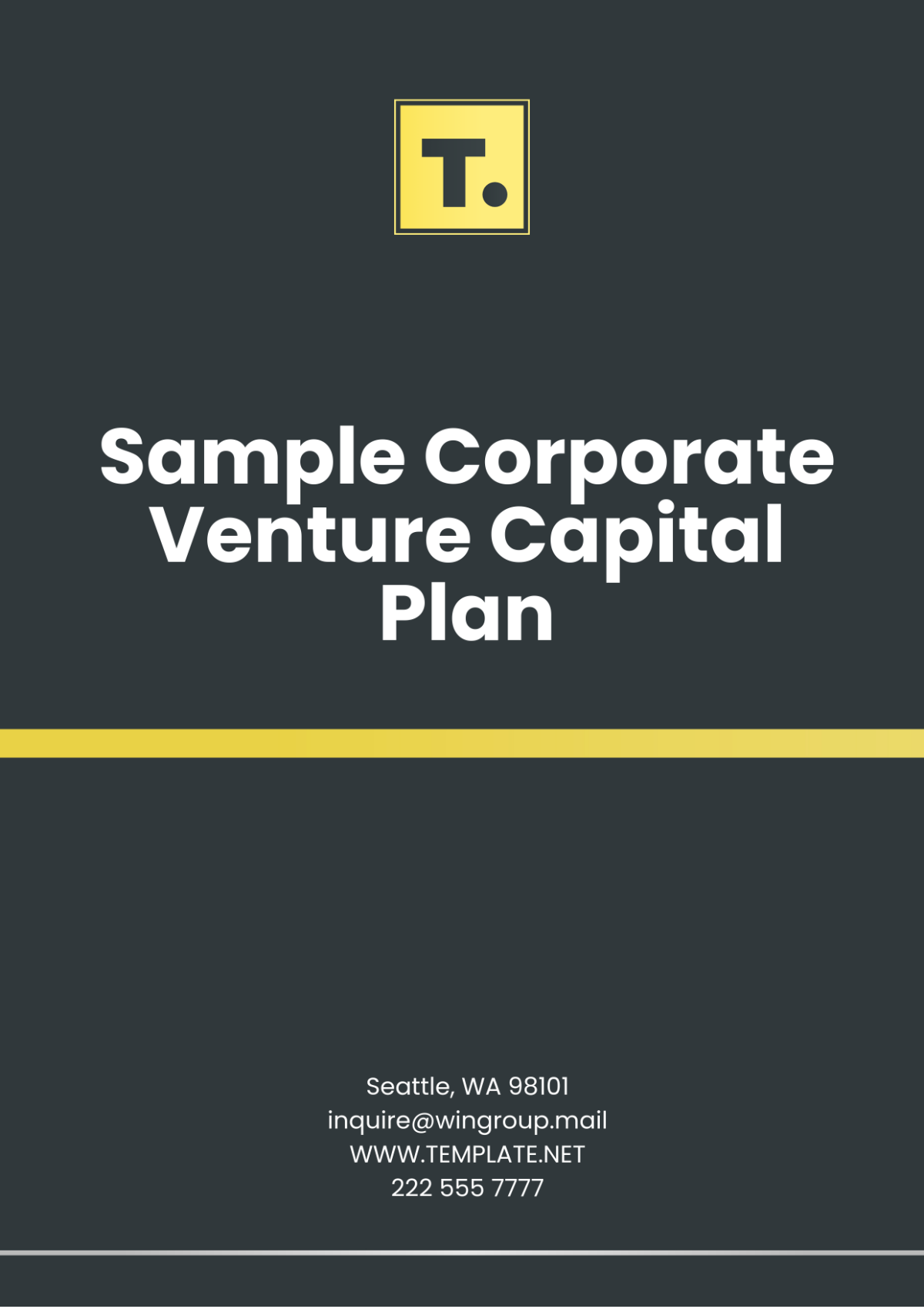 Sample Corporate Venture Capital Plan Template - Edit Online & Download