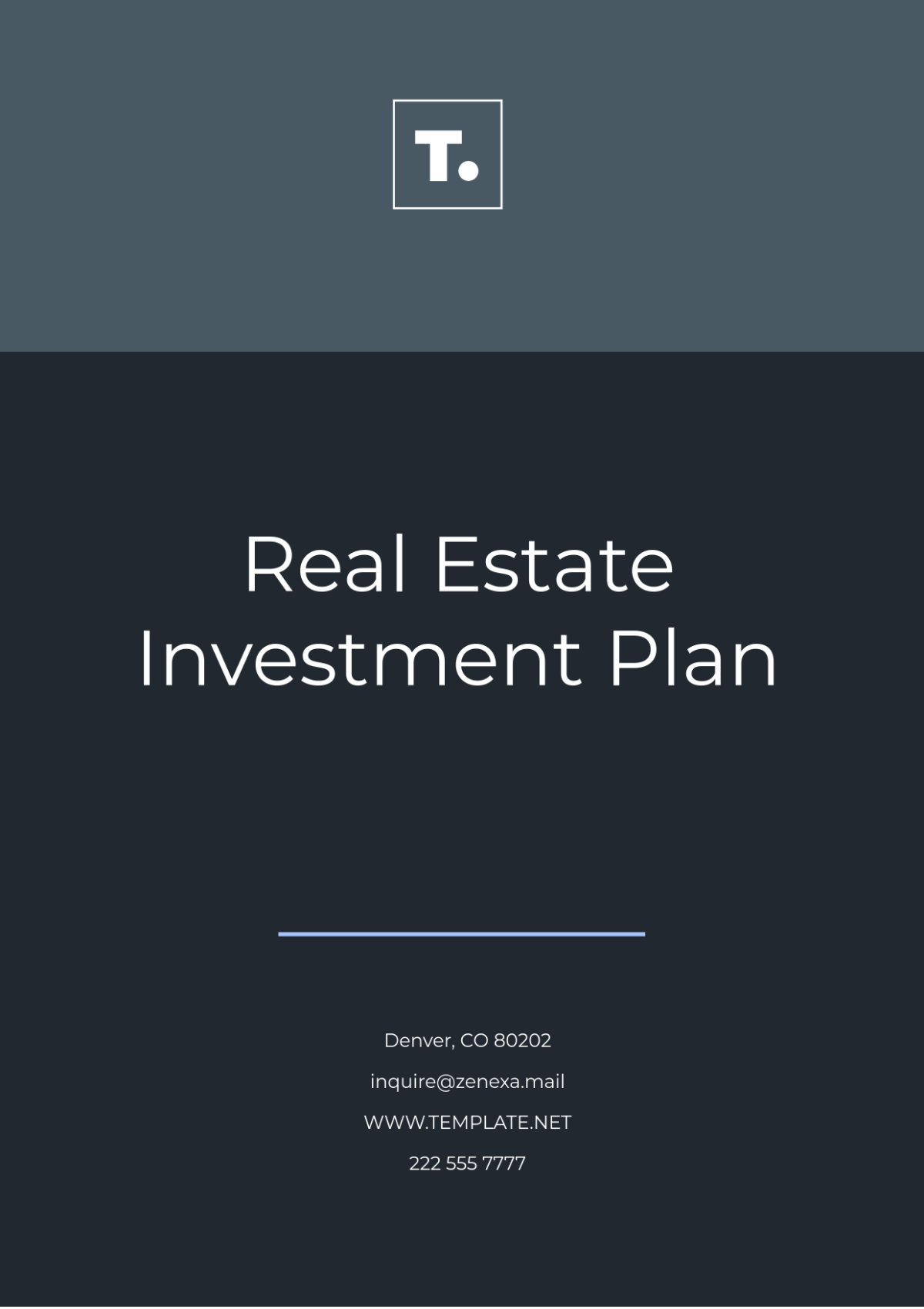 Real Estate Investment Plan Template - Edit Online & Download