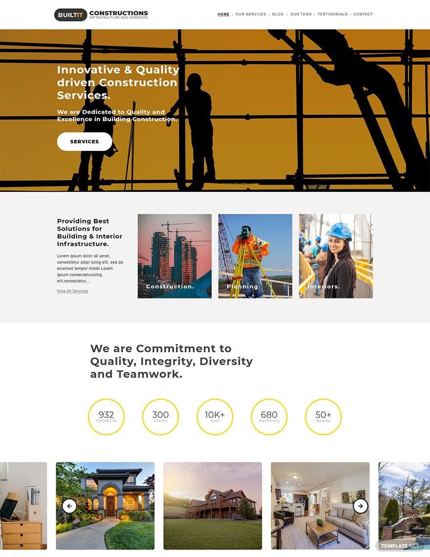 Free Construction Builder WordPress Theme/Template