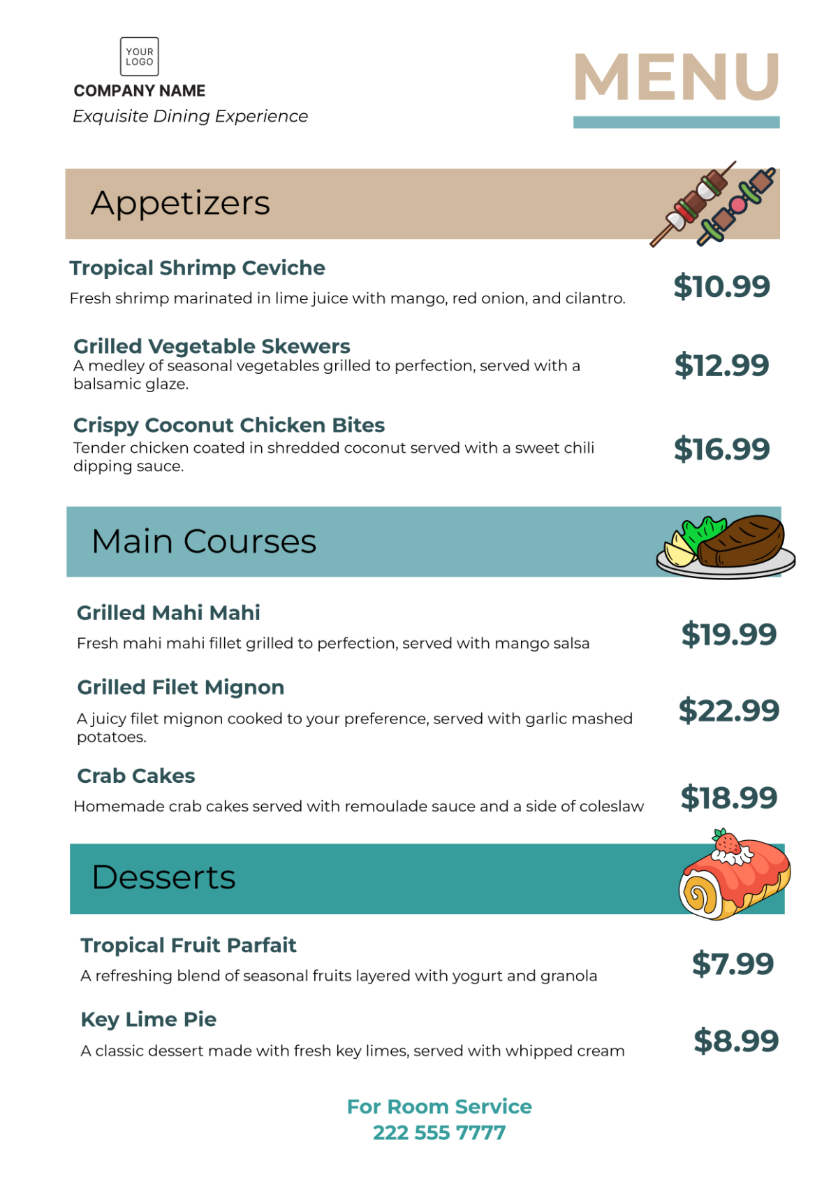 Resort Menu