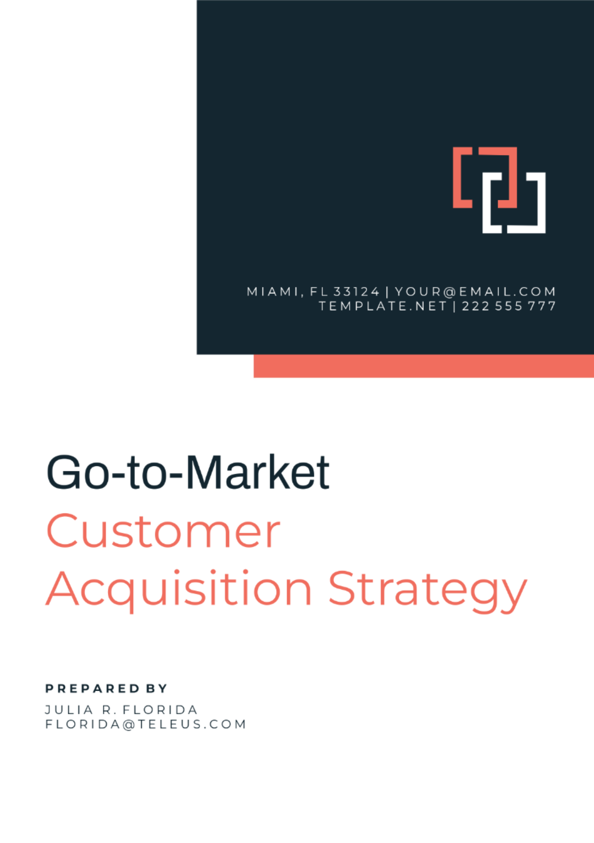 Go-to-Market Customer Acquisition Strategy Template - Edit Online & Download