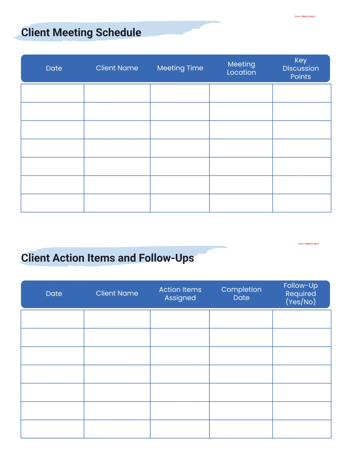 Free Financial Advisor Planner Template to Edit Online