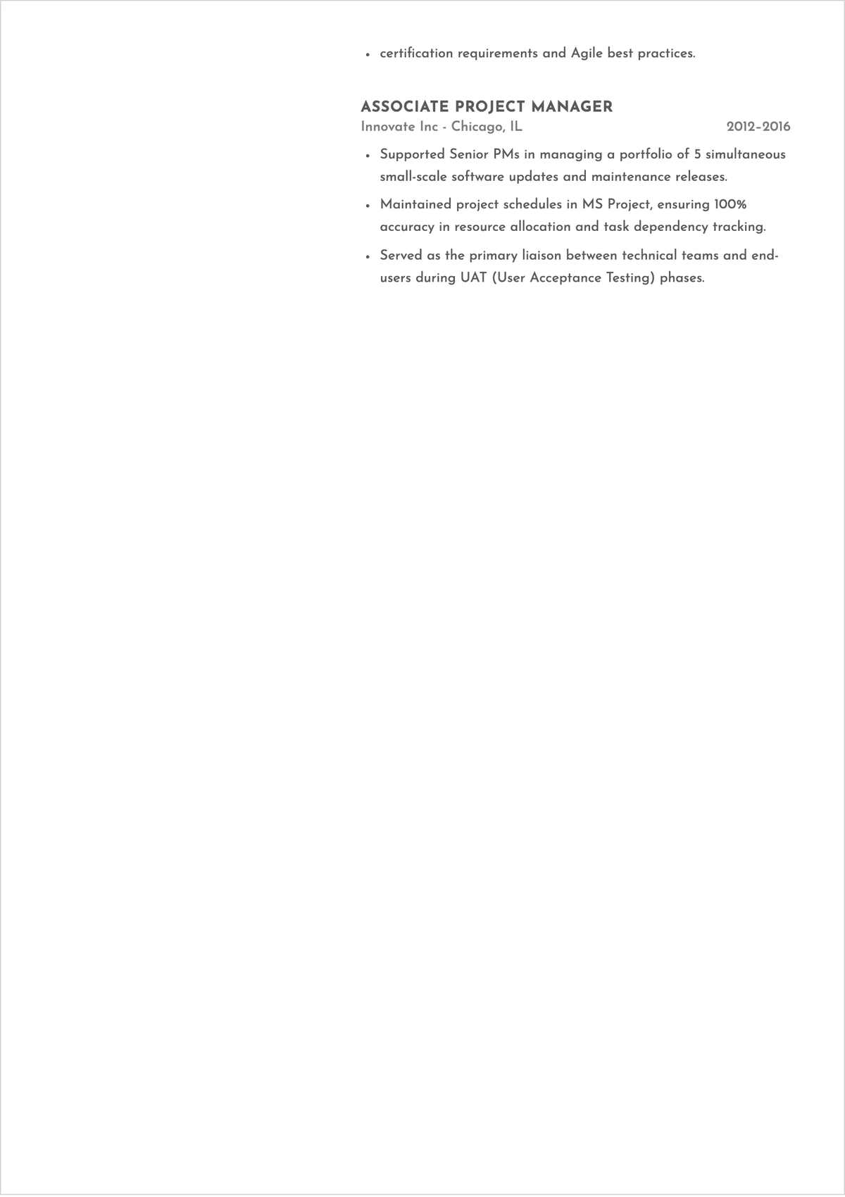 Free Best One Page ATS Resume Format Template, AI Resume Builder