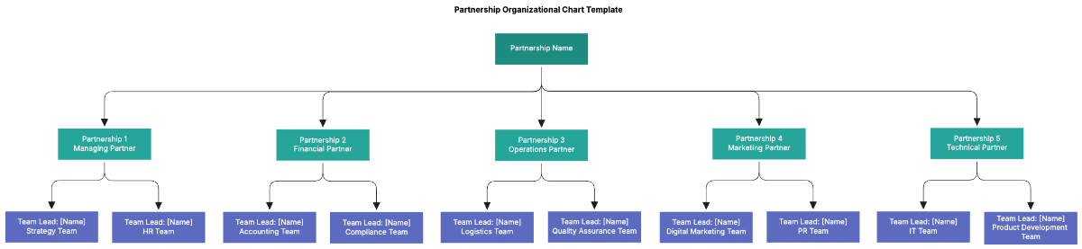 Partnership Organizational Chart Template - Edit Online & Download