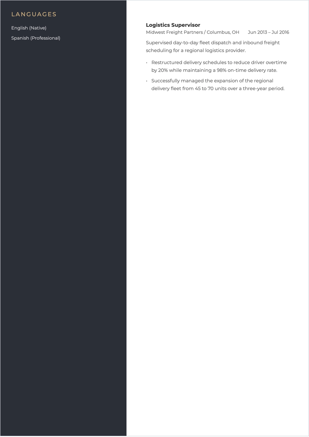 Free Condensed ATS Resume Template, AI Resume Builder
