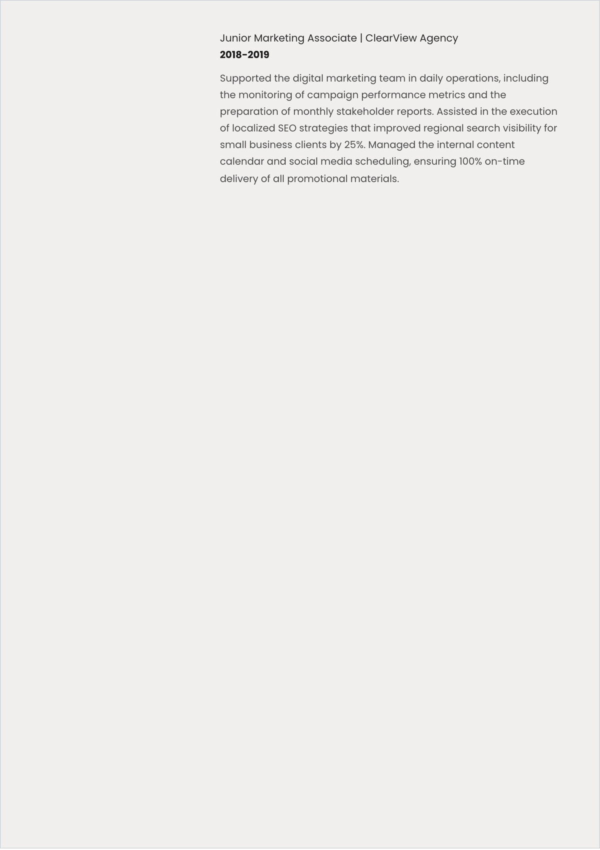 Free Aesthetic One-Sheet ATS Resume Template, AI Resume Builder