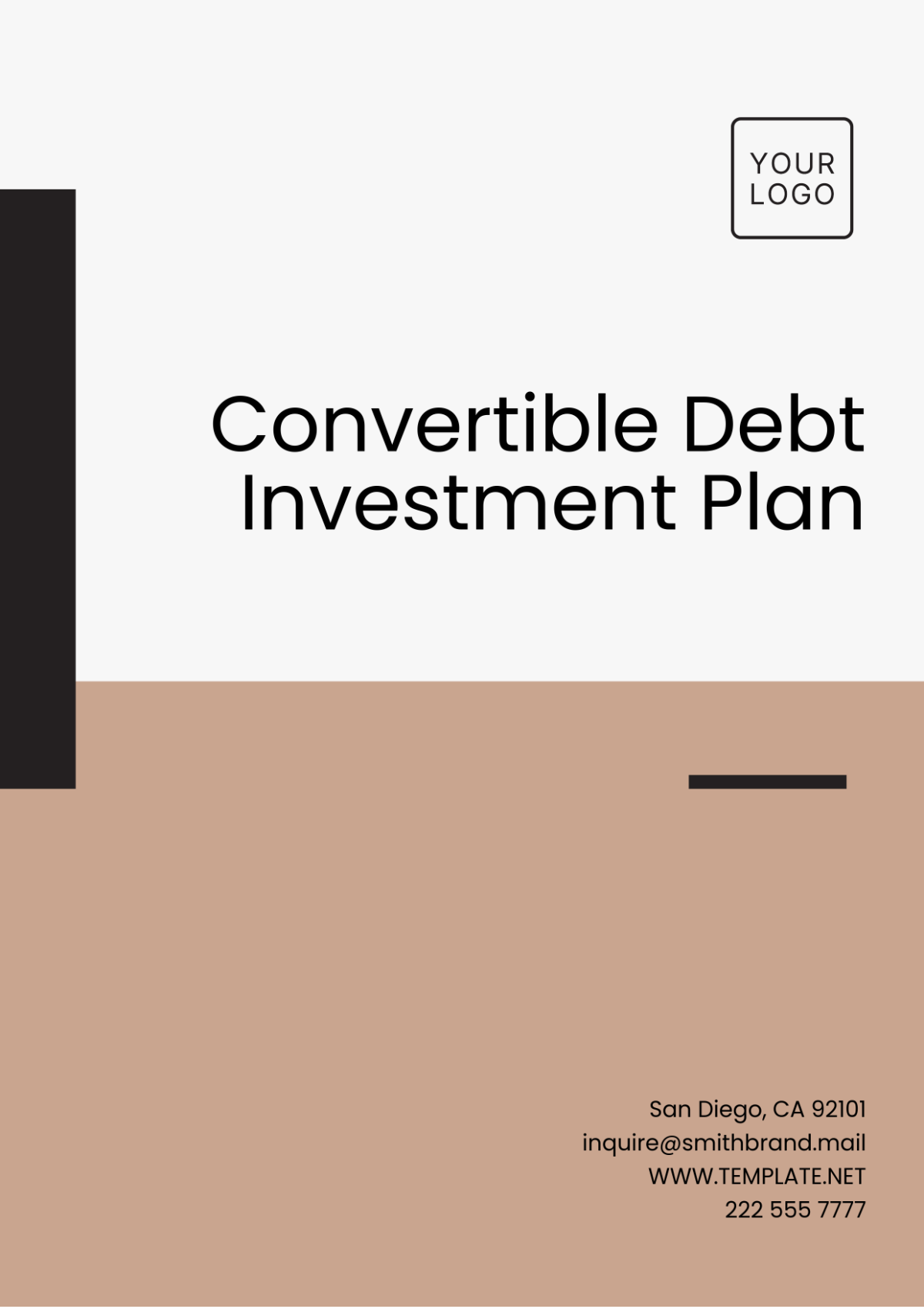 Convertible Debt Investment Plan Template - Edit Online & Download