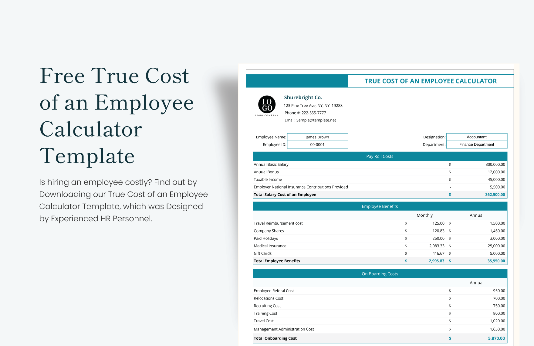 employee excel template