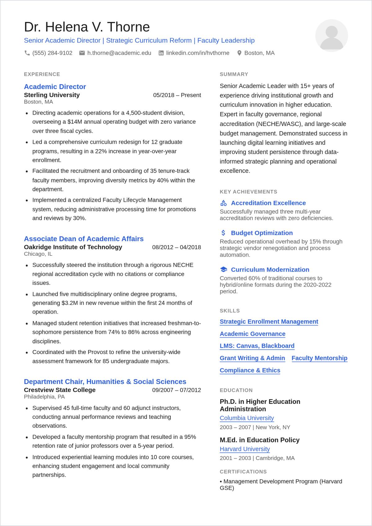 Free Academic CV Templates To Edit Online And Download Free Academic CV Templates To Edit Online And Download