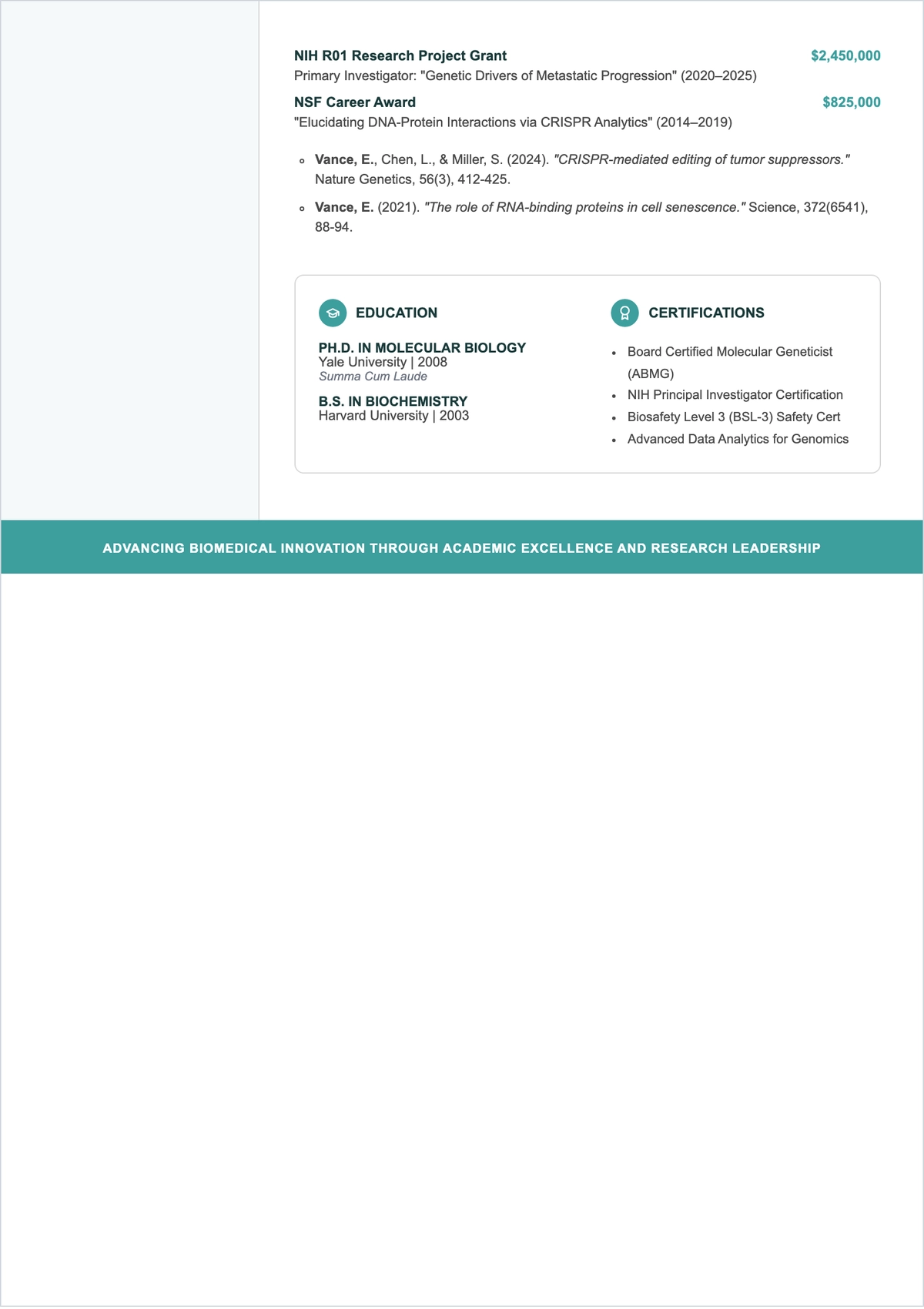 Free Professional Academic ATS CV Template, AI CV Builder