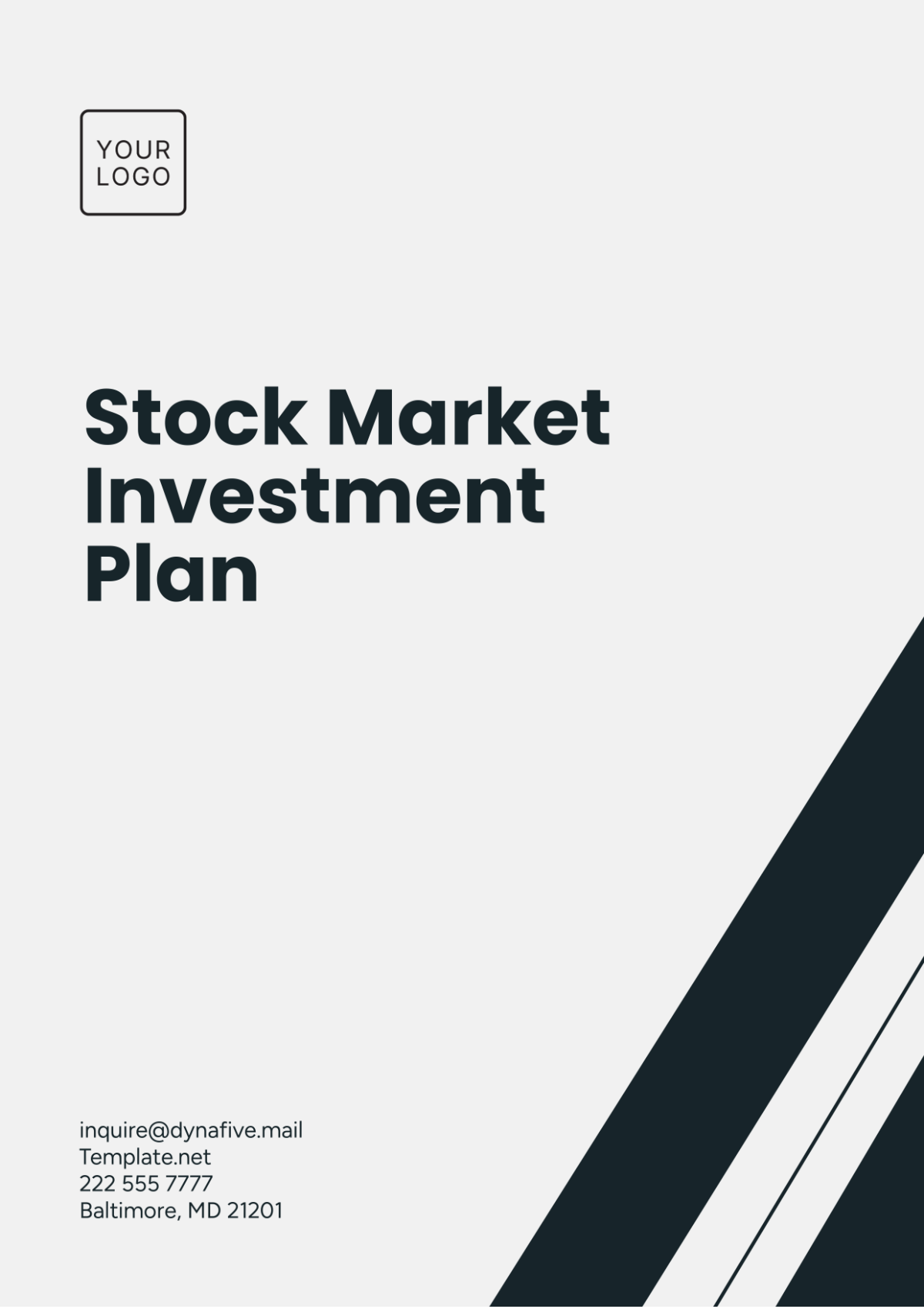 Stock Market Investment Plan Template