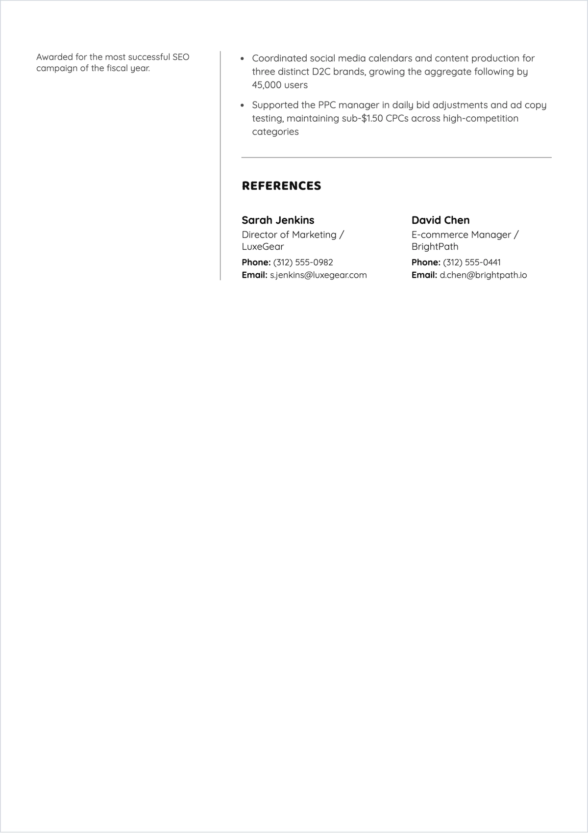 Free Online One Page ATS Resume Template, AI Resume Builder